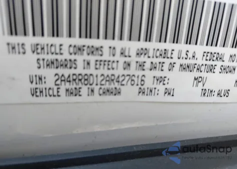 2010 Chrysler Town & Country Touring Plus from USA, damaged, VIN 2A4RR8D12AR427616